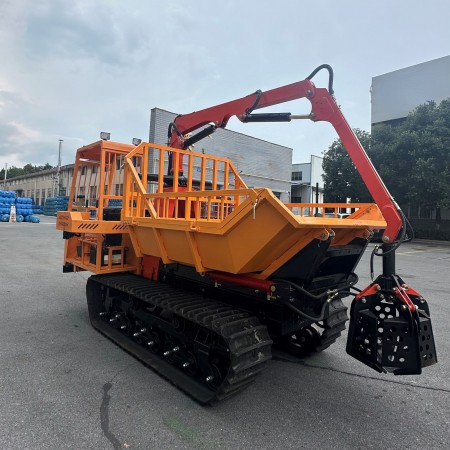 Utrustad med Crane Grab 5000kg Crawler Dumper